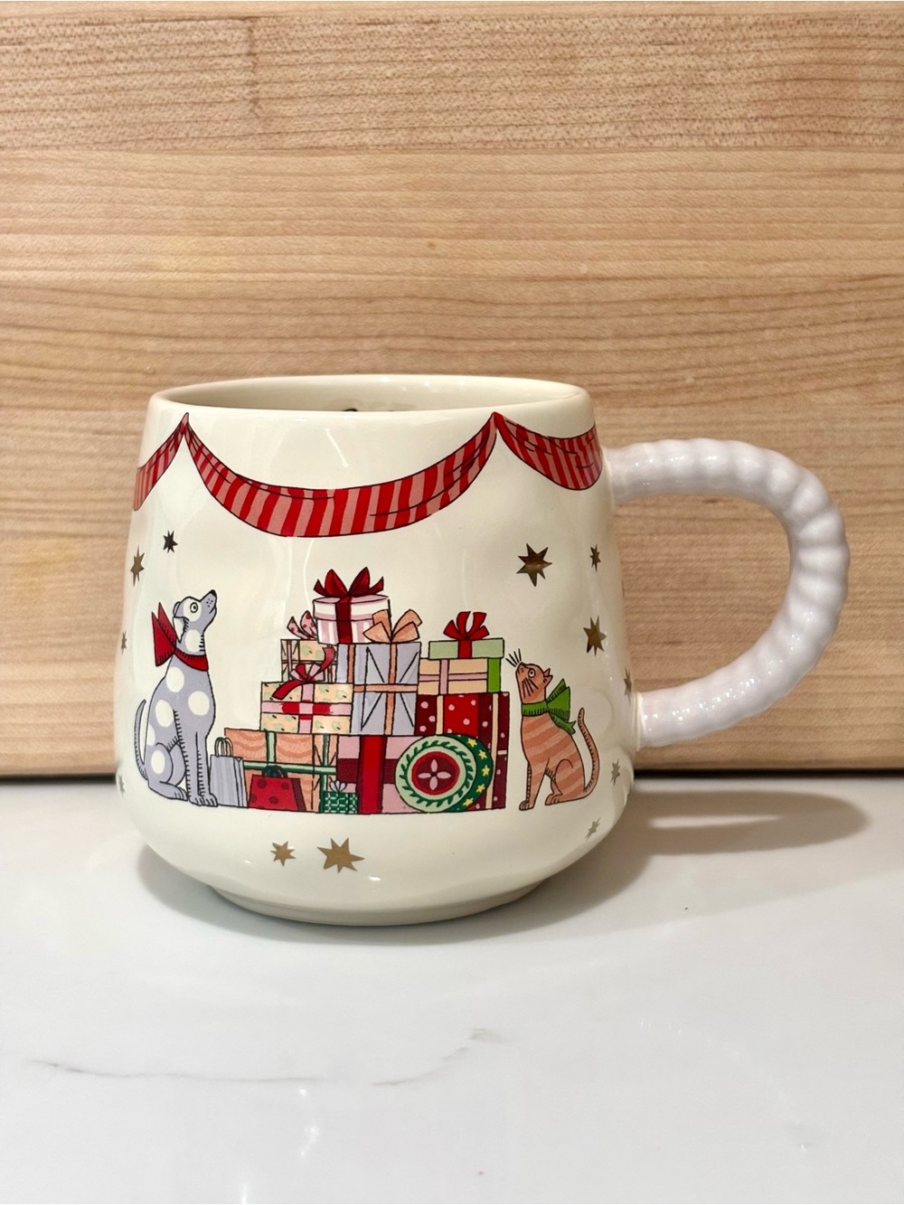 Cath Kidston Presents HOLIDAY Christmas Coffee Tea Mug Stoneware 12 FL OZ NEW